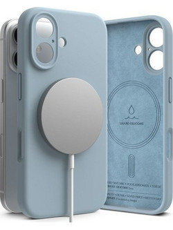 Ringke Silicone Magnetic MagSafe Back Cover Blue (iPhone 16)