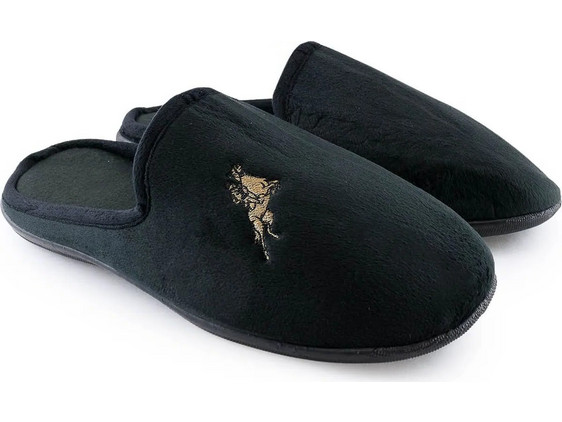 Love4shoes Χειμερινές Ανδρικές Παντόφλες Μαύρες D217