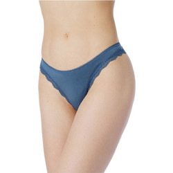 Minerva Fimelle Elegance Γυναικείο String με Δαντέλα Μπλε 90-81637-791