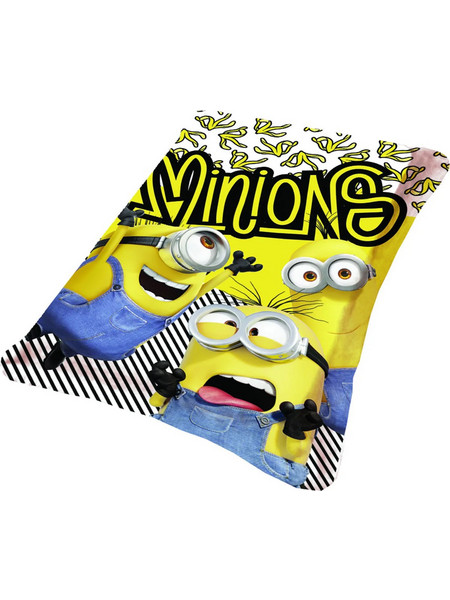 Viopros Minions 12 Κουβέρτα Κούνιας Fleece 100x150 Μπλε Κίτρινη