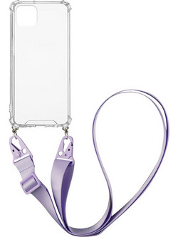 Sonique Strap Back Cover Transparent / Lilac (iPhone 11 Pro Max)