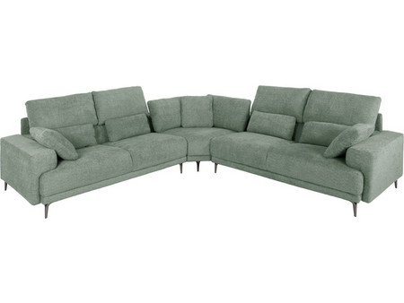 HomeMarkt Symmet Γωνιακός Καναπές Πράσινο Mint 314x314x102cm HM3269.06