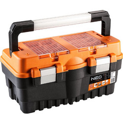 Neo Tools 84-102 Βαλίτσα Εργαλείων Πλαστική με Ταμπακιέρα Αδιάβροχη Π24xΒ46xΥ25cm