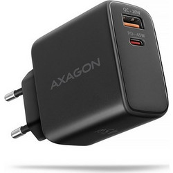 Axagon ACU-PQ45 με Θύρα USB-A & Θύρα USB-C 45W Quick Charge 3.0 & Power Delivery Black