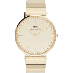 Daniel Wellington Piano Link Ανδρικό Ρολόι με Χρυσό Μεταλλικό Μπρασελέ DW00100779