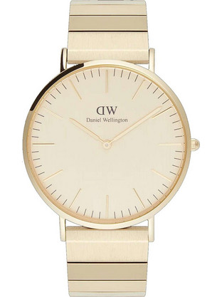 Daniel Wellington Piano Link Ανδρικό Ρολόι με Χρυσό Μεταλλικό Μπρασελέ DW00100779
