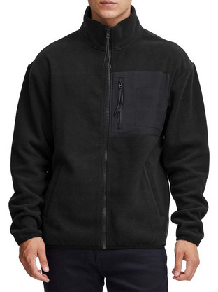 Blend Ανδρική Ζακέτα Fleece με Φερμουάρ Μαύρη 20715834-194007