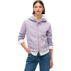 Superdry Γυναικεία Ζακέτα Φούτερ Κοντή με Κουκούλα και Φερμουάρ Λιλά W2012182A-8CX