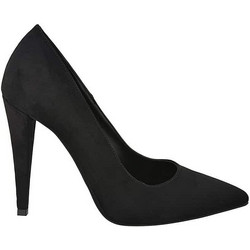 Sante Γόβες Suede με Λεπτό Ψηλό Τακούνι Μαύρες 18-212-01