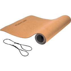 Tunturi Cork Στρώμα Γυμναστικής Yoga / Pilates Καφέ με Ιμάντα Μεταφοράς 181x61x0.4cm