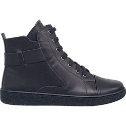 Boxer Γυναικεία Αρβυλάκια Δερμάτινα Μαύρα 98217-10-011