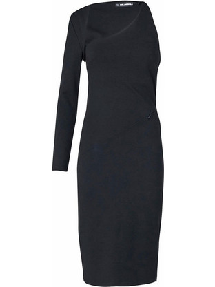 Karl Lagerfeld Midi Βραδινό Φόρεμα Μαύρο 246W1315-999