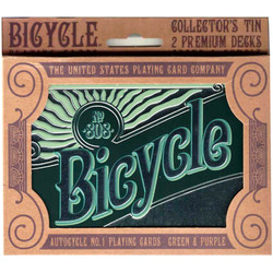 Bicycle Retro Σετ Τράπουλες Πλαστικοποιημένες 2τμχ Πράσινη Μωβ 1036727