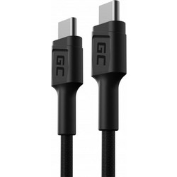 Green Cell KABGC31 USB-C to USB-C 60W 0.3m Black 5907813963605
