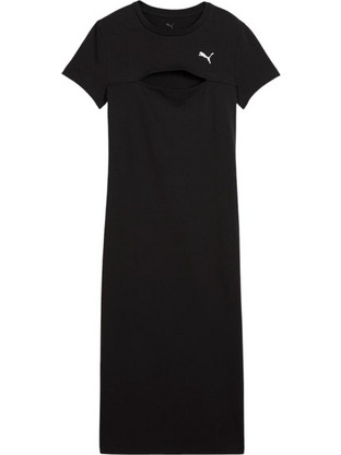 Puma Wardrobe Essentials Midi Καλοκαιρινό Αθλητικό Φόρεμα Μαύρο 629769-01
