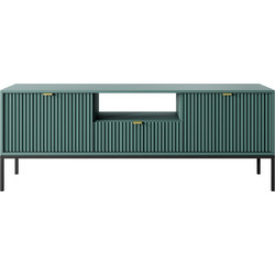 LH-homefurniture Έπιπλο Τηλεόρασης Ξύλινο Πράσινο Μ154xΠ39xΥ56cm Nova PNOVATVLAB-c
