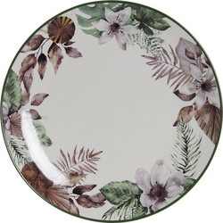 DKD Home Decor Blomster Πιάτο Ρηχό Πορσελάνης 27cm S3037092