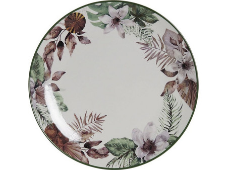 DKD Home Decor Blomster Πιάτο Ρηχό Πορσελάνης 27cm S3037092