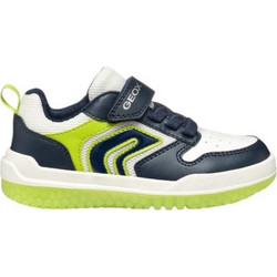 Geox Παιδικά Sneakers με Φωτάκια Λευκά Navy Μπλε Lime J55MCB0FE14C0749