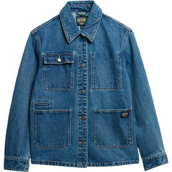Superdry Γυναικείο Μπουφάν Τζιν Μακρύ Μπλε W5011926A-2FZ