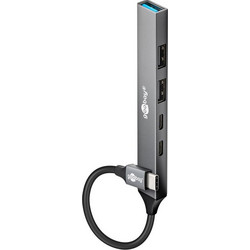 Goobay 74460 USB Hub 3.0 USB-C με 5 Θύρες USB-A / USB-C
