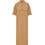 Funky Buddha Midi Καθημερινό Φόρεμα Σεμιζιέ Μεταξωτό Ταμπά FBL011-100-13