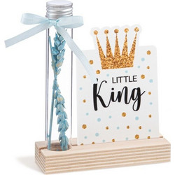 Parisis Μπομπονιέρα Βάπτισης Καδράκι Little King από Plexiglass & Ξύλο 03024402