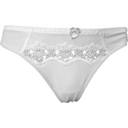 Lord Γυναικείο String με Δαντέλα Λευκό AVK1034