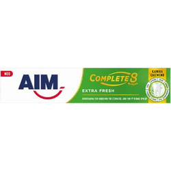 Aim Complete 8 Extra Fresh Οδοντόκρεμα για Λεύκανση Προστασία Ούλων & Ευαίσθητα Δόντια κατά της Πλάκας 75ml
