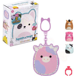 Jazwares Squishmallows Squish-a-Longs Μπρελόκ-Θήκη με 3 Φιγούρες Διάφορα Σχέδια