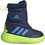 Adidas Winterplay Παιδικές Μπότες Χιονιού Navy Μπλε Lime Αδιάβροχες με Σκρατς & Γούνα IF1713