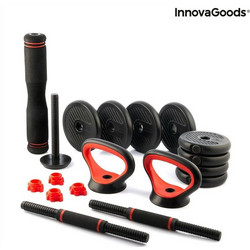 InnovaGoods Sixfit V0103361 Ρυθμιζόμενοι Αλτήρες Σετ με Μπάρα 9kg