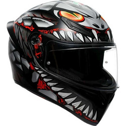 AGV K1 S Lyzard Matt Black Red Grey Κράνος Μηχανής Full Face 1500gr