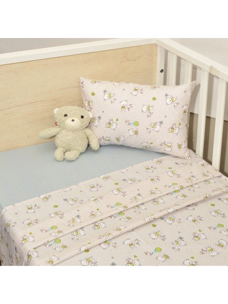 Baby Oliver Σετ Βρεφικά Σεντόνια Λίκνου / Καλαθούνας Βαμβακερά 80x110 Des 213 2τμχ