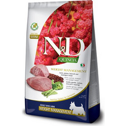 Farmina N&D Quinoa Weight Management Mini Adult with Lamb, Quinoa, Broccoli & Asparagus 7kg