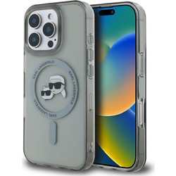 Karl Lagerfeld IML Karl & Choupette's Head Back Cover Black (iPhone 16 Pro Max)