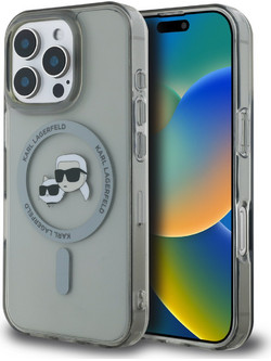 Karl Lagerfeld IML Karl & Choupette's Head Back Cover Black (iPhone 16 Pro Max)