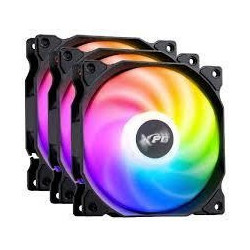 Adata Vento 120 Case Fan 120mm ARGB με Σύνδεση 3-Pin 3τμχ Black