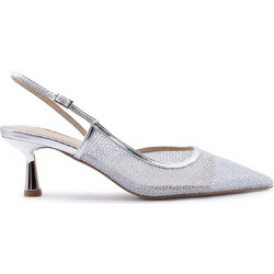 Corina Γόβες Slingback με Λεπτό Ψηλό Τακούνι Ασημί M5307