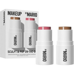 Makeup by Mario Sculpt & Pop On the Go Set Medium & Pale Petal Stick Blush