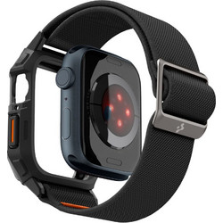 Spigen Lite Fit Pro Πλαστική Θήκη με Λουράκι για Apple Watch 7 / 8 / 9 45mm Μαύρη