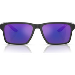 Prada SPS05YS UFK05U Ανδρικά Γυαλιά Ηλίου Τετράγωνα Κοκάλινα Μαύρα με Μωβ Φακό