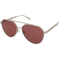 Alexander McQueen AM0478S 004 Ανδρικά Γυαλιά Ηλίου Aviator Μεταλλικά με Ροζ Φακό