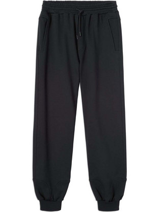 Trussardi Ανδρικό Παντελόνι Φόρμας Fleece με Λάστιχο Μαύρο 52P003221T006158-K299