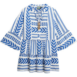 Superdry Mini Καλοκαιρινό Καθημερινό Φόρεμα Μπλε Λευκό W8011916A-F1W