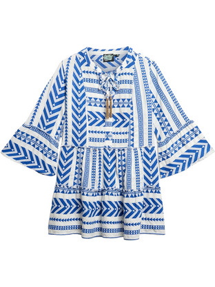 Superdry Mini Καλοκαιρινό Καθημερινό Φόρεμα Μπλε Λευκό W8011916A-F1W