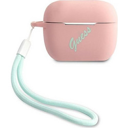 Guess Vintage Θήκη Σιλικόνης για Apple AirPods Pro 1 Ροζ Πράσινη
