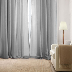 WhiteEgg Κουρτίνα Παραθύρου με Τρουκς 270x280 K0181-7 Light Grey
