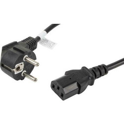 Lanberg CA-C13C-11CC-0018-BK Καλώδιο Τροφοδοσίας Schuko to IEC C13 1.8m