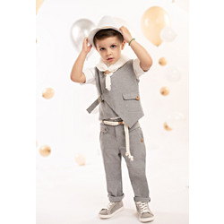 Baby Bloom Βαπτιστικό Κοστούμι με Παντελόνι Πουκάμισο & Γιλέκο 6τμχ 125-05-8580